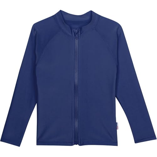 SwimZip UPF 50+ Long Sleeve Rash Guard for Boys and Girls - Baby Toddler Kids Navy Blue