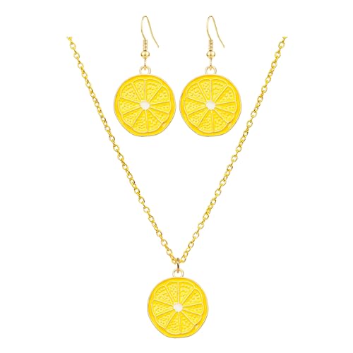 CWVHQ Boho Lemon Dangle Set Earrings Orange Fruit Earrings For Women (style-4)