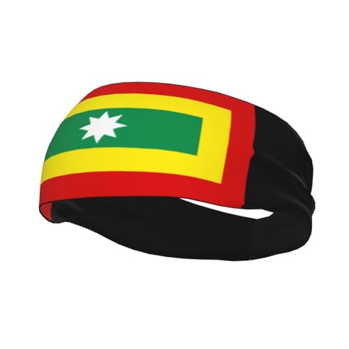 Flag of Cartagena Headbands Women Wicking Sports Sweatband