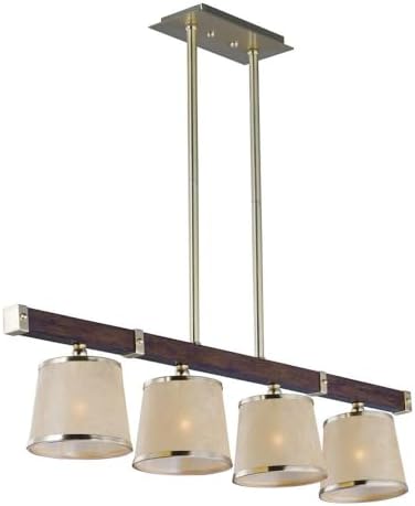 Maxim Maritime-Four Light Linear Pendant-7.25 Inches Wide by 10 inches high-Antique Pecan/Satin Brass Finish