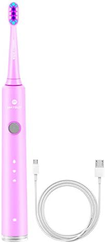 Electric Toothbrush, Maybuy MB6002 Sonic Rechargeable Toothbrush with Build in Automatic Timer, 3 Modes, USB Fast Charging Minimun 180 Days Use for Kids Adult, Grey