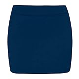 Colop Womens Plain Stretch Bodycon Short Mini Office Ladies Pencil Skirt Size 8-26 (Navy, 8-10)
