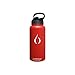 refresh2go 32oz Excursion Vacuum Insulated Stainless Steel Filtered Water Bottle, Red (11020-R)