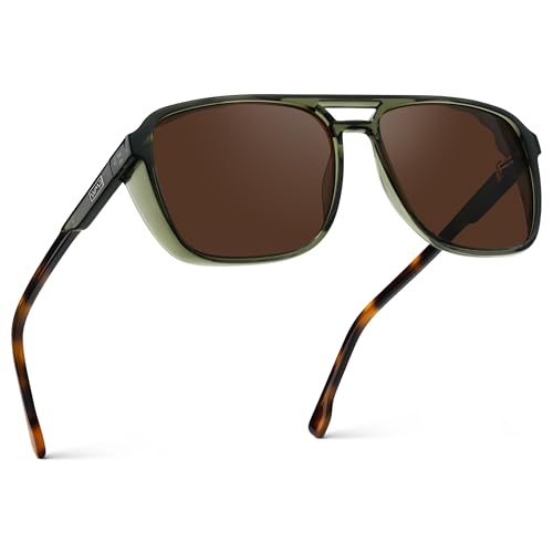 Image of WearMe Pro Harvey Men's Polarized Sunglasses, Modern Square Aviator Style