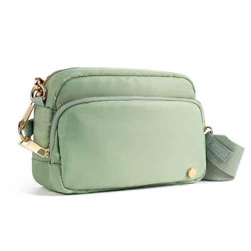 Joryin Anti Theft Crossbody Bag for Women Men, Slash-resistant RFID Blocking Travel Purses, Small Shoulder Bag Handbag, Sage Green