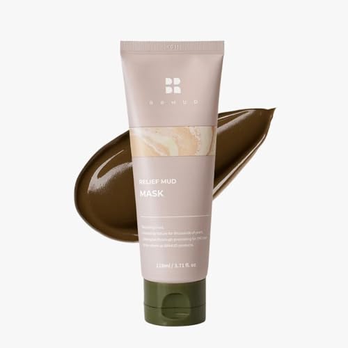 BRMUD Relief Mud Mask | Celeb's Choice Mud Mask - Body Mud Hydrating & Moisturizing Deep Pore Cleanser Face & Body Mask w/ 91.8% Nature-Derived Ingredients - K Beauty Body Mud (3.72 fl oz)