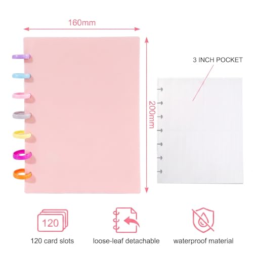 FIQLUL Classeur Photocard Kpop Rose, Album Photo 3 Pouces avec 120 Poches, Binder Kpop à Anneaux pour Cartes de Collection, Porte-Carte et Cartes de Visite, Couverture en PVC – vue 6