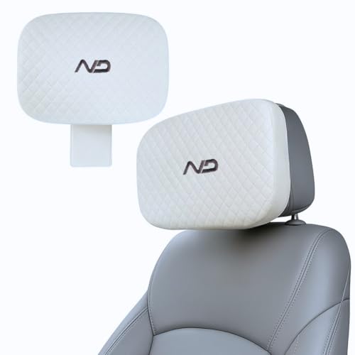 Image of Neodrift 'RearFlex' (Set of 2) | (Color - Beige) Car Back Seat Neck Rest Cushion Ergonomic Neck Support with Premium Fiber Fill, Pain Relief for Neck and Shoulder