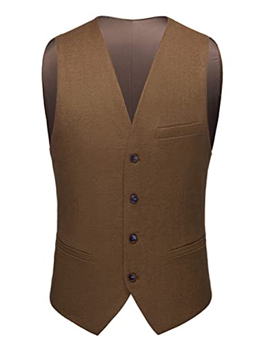 Gilet de costume slim hommes col en V affaires et veston formel