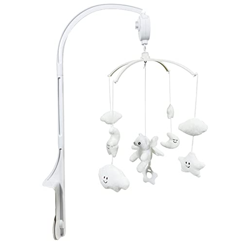 Image of Boho Baby Mobile - Handmade Crib Mobile Set for Nursery, Neutral Cot Mobile for Kids Room Decor (White Angel)