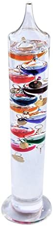 Large 44cm tall Free standing Galileo thermometer in Gift packaging