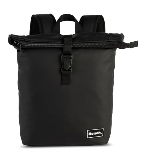 Ragusa-Trade Bench Hydro Mini Rolltop Rucksack Damen & Herren, Daypack, Backpack, 34/43 x 27 x 10 cm, 13 L Volumen, schwarz