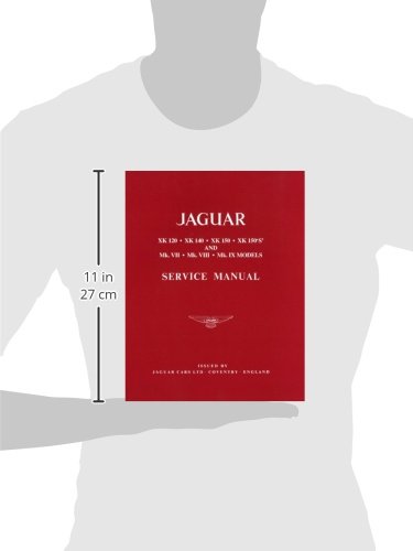 Jaguar Service Manual with dimensions overlay