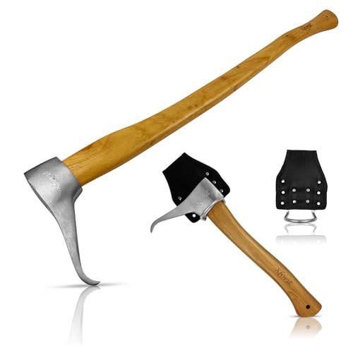 Xforst Sappie à Main – Set 2 pièces avec Support de Ceinture, Sapie Longue 70 cm + Sapie Courte 38 cm, Outil forestier forgé en Acier Carbone, Manche Hickory – X-P500L & X-P50BX