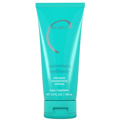 Malibu C Swimmers Wellness Clarifying Shampoo for Chlorine & Hair Build Up - Travel Size for Adults & Kids to Help Protect Against Pool Element Damage Retain Moisture Restore Shine Texture 3.4oz