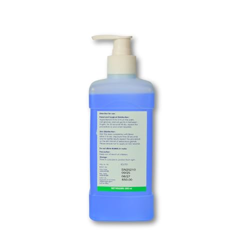 Image of Slanol Alcoholic Hand Rub - 500ml Surgical Grade Hand Sanitizer with 75% Isopropyl Alcohol & Moisturizer, Kills 99.9% Germs, Professional Disinfectant for Medical & Home Use (Pack of 2)
