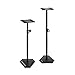 On-Stage SMS6600-P Hex-Base Monitor Stands Pair(Height-Adjustable Pedestal Studio Speaker Stands, Locking Pin, Hexagonal Base, Steel Construction, Nonslip Rubber Feet, Optional Floor Spikes, Black)