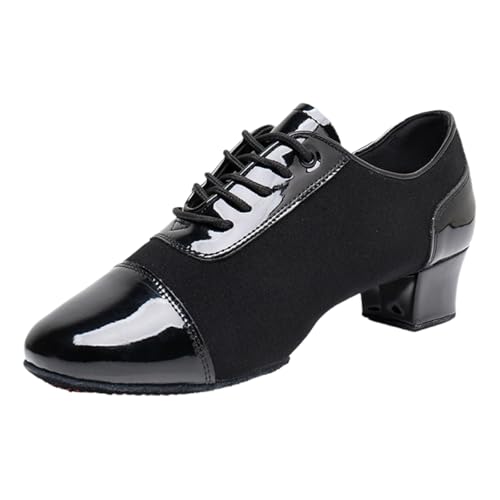 Leichtrit Zapatos Baile Latino Modernos para Hombre,Zapatos Baile Salsa para Hombre,Zapatos Baile SalóN para Hombre,EláStico,CóModo,Adecuado para Salsa,Latino,Tango