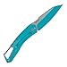 Kershaw Reverb Pocket Knife, Teal Design, 2.5 Inch Stainless Steel Drop Point Blade, EDC with Manual Opening, Deep-Carry Pocketclip, Everyday Carry Pocket Knife for Men and Women