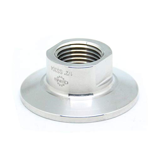 QiiMii Sanitary Female Threaded Pipe Fitting to 1.5 Inch Tri Clamp (OD 50.5mm Ferrule) (Pipe Size: 1/2