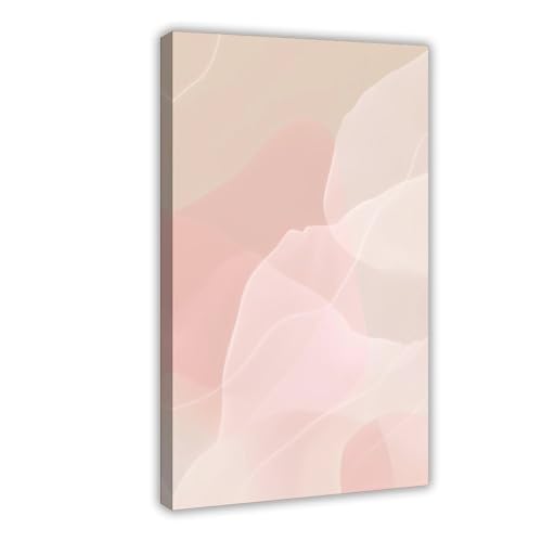 Poster abstrait et minimaliste beige de salon Mnyuein - Cadre déco murale chambre 30,5x45,7