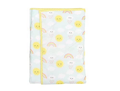 Image of Baby Jalebi Personalized Reversible Soft Organic Cotton Baby Blanket (Sunshine, Initials inchT inch)