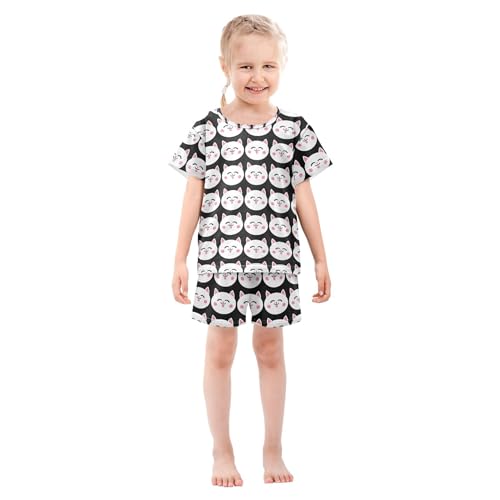 Cute Cat Pajama Set Pajamas Sleepwear Nightwear Loungewear Clothes Set B0404921