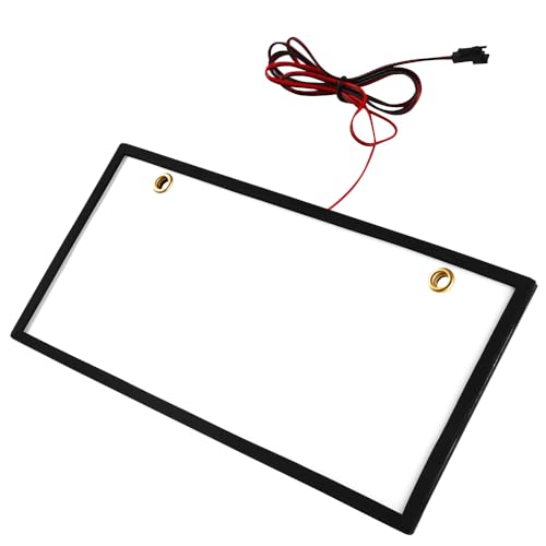 MOTAMZ LED字光式ナンバープレート 全面発光 車両識別しやすい LEDナンバーフレーム ホワイト 薄型 普通車/軽自動車 12V専用 防水 CNP307-FMT