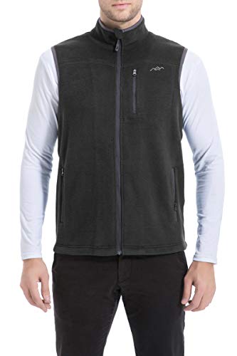 Image of TRAILSIDE SUPPLY CO. Men's Full-Zip Polar Fleece Vest Lightweight Sleeveless Jacket