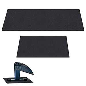 2 Stück Rudermatte Kompatibel mit Modell D Concept 2 Rudergerät rutschfeste und hohe Dichte Dicke Bodenmatte für Home Gym Schaumstoff Boden Schutzmatte Schwarz