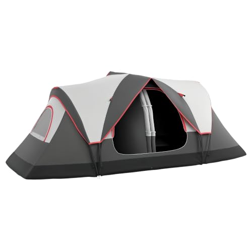 Outsunny Tienda de Campaña Familiar 450x215x180cm Gris