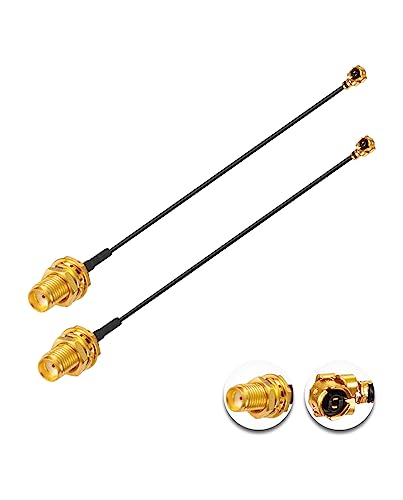 Vecys 2PCS U.F.L1 vers SMA Femelle Câble Coaxial Faible Perte 2