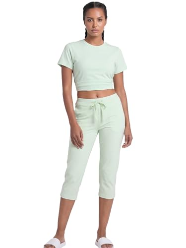 Image of Enamor Essentials E018 Stretch Cotton Lounge Capri for Women