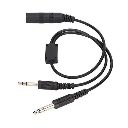 Helicopter A Ga Headphones Adapter, Practical Armored Cable Aviation Headphones Cable for PJ -068
