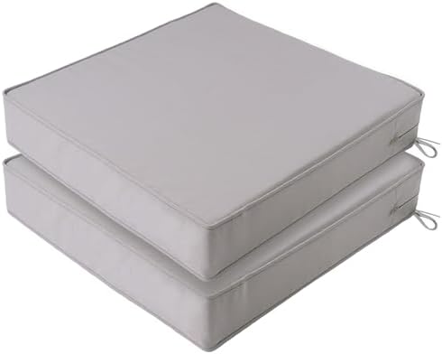 Battilo 19" x 19" x 3" Outdoor Chair Cushions, Waterproof Fade Re...