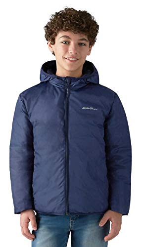 Eddie Bauer Boys Reversible Hooded Down Jacket (Blue Ombre/Peacoat, 14-16)2