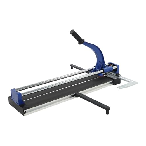 PSUFURV Manual Tile Cutter, 23.6" Dual Track Porcelain Ceramic Tile Cutter with Tungsten Alloy Wheel Infrared Positioning Guided Precision Adjustable Measurement Ruler Tile Cutters Tool