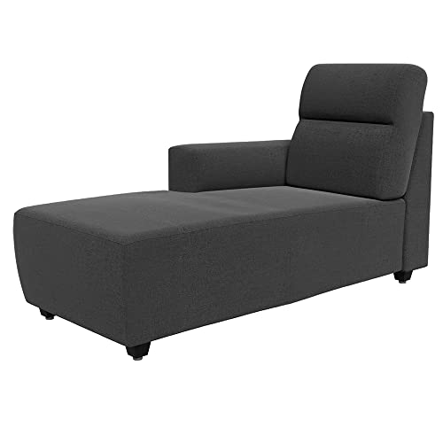 Image of Wakefit Sofa Set | 3 Year Warranty | Sofa 3 Seater, 3 Seater Sofa for Living Room, Wooden Sofa Set, 3 Seater + Left Aligned, Sofa for Living Room - Belize(Reflection : Charcoal Grey)