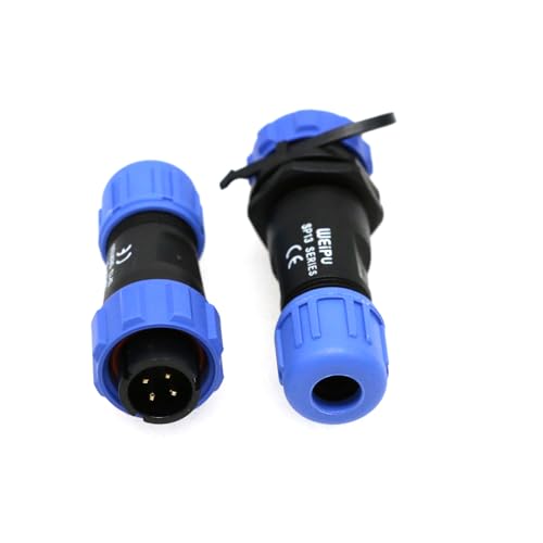 Conector impermeable SP13 4 pines IP68 panel plástico