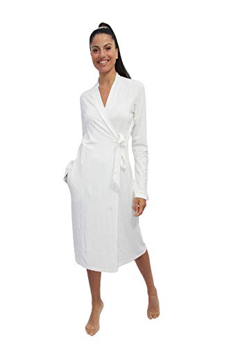 Vestaglia ad incrocio AMADINE de verano con acabados premium y caída fluida elegante