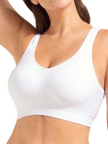 Truekind Bras for Women - Womens Bras Wirefree Bra White