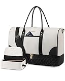 LOVEVOOK Travel Bag,Weekender Bag for Women Travel Duffle Bag with Shoe Compartment,Carry on Overnight Bag with Wet Pocket,Gym Yoga Duffel Bag,Hospital Bags for Labor and Delivery,3 Pcs Set