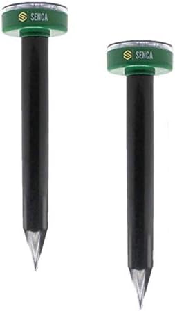 Senca Upgraded Version Solar Powered Sonic Mole Repellent Rodent Repellent Pest Deterrent, Chaser Mole, Gopher, Vole, Snake Repellent for Outdoor Lawn Garden Yards Pest Control (2)