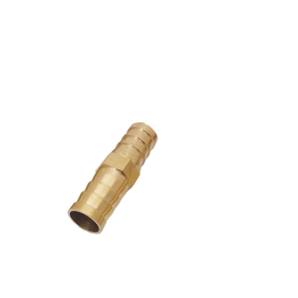 1PC Brass Straight Hose Pipe Fitting 3/4 /5/6/8/10/ 12/14 /16/19 /25Mm Equal Barb Water Pipe Joint Gas Copper Coupler Connector Adapter (Color : 1PC, Size : 19mm-19mm)