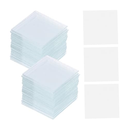 CIYODO 500pcs Glass Slide Microscope Slide Kits Square Coverslip Slide Microscope Slides Covers Clear Glasses Glass Slips Covers Square Glasses Glass Coverslips Microscope Slides Glass