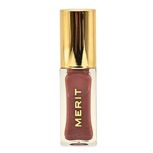Merit Shade Slick Hydrating Tinted Lip Oil Twin Set Mauve | Vegan Lip Gloss with Rosehip Shea & Jojoba Oils for Moisturizing High-Shine Color