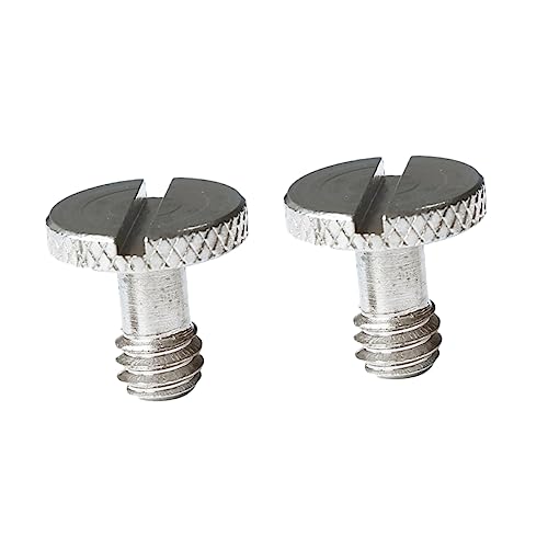 Holibanna Lot De 5 Vis À Tête Plate pour Trépied D'Appareil Photo Fixation Rapide Robuste pour Support D'Éclairage 1/4&Quot; Fixation Rapide en Fer Nickelé Argenté