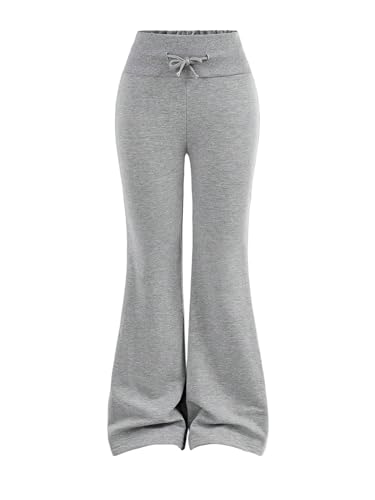 Floerns Girl's Drawstring Waist Flare Leg Pants Athletic Workout Yoga Long Pants