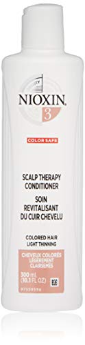 Nioxin System 3 Scalp Therapy Conditioner for Color Treated Hair with Light Thinning, 10.1 oz