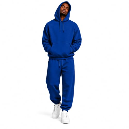 Men Sweatsuits Sets Sweat Suit Fleece Oversized Hoodie Jogger Sweatpants - image 1